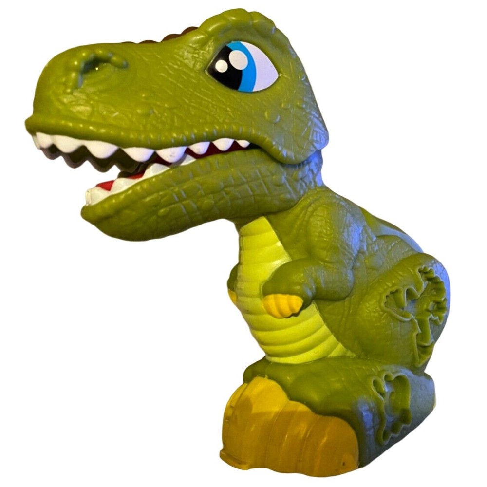 Rex the Chomper Green Dinosaur Play Doh Toy - Dinosaur only * MISSING HANDLE*